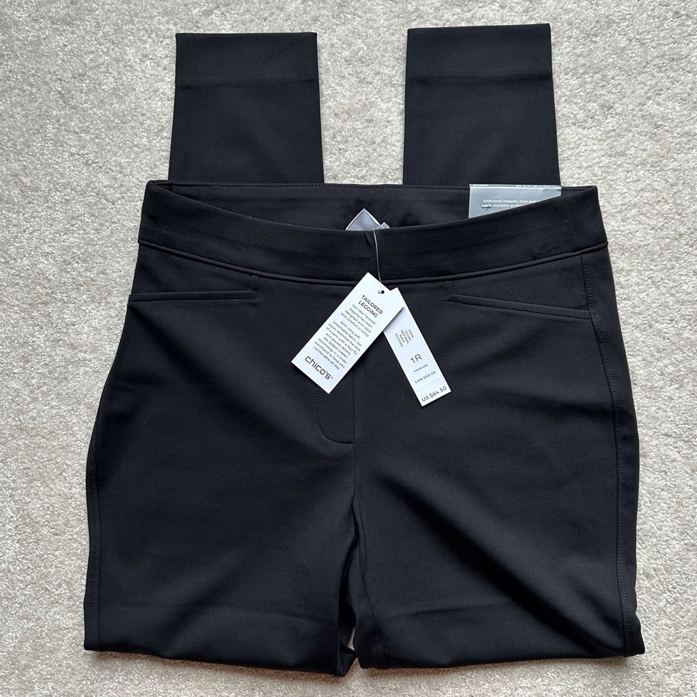 Chico’s Tailored Ponte Legging Black Pants NWT